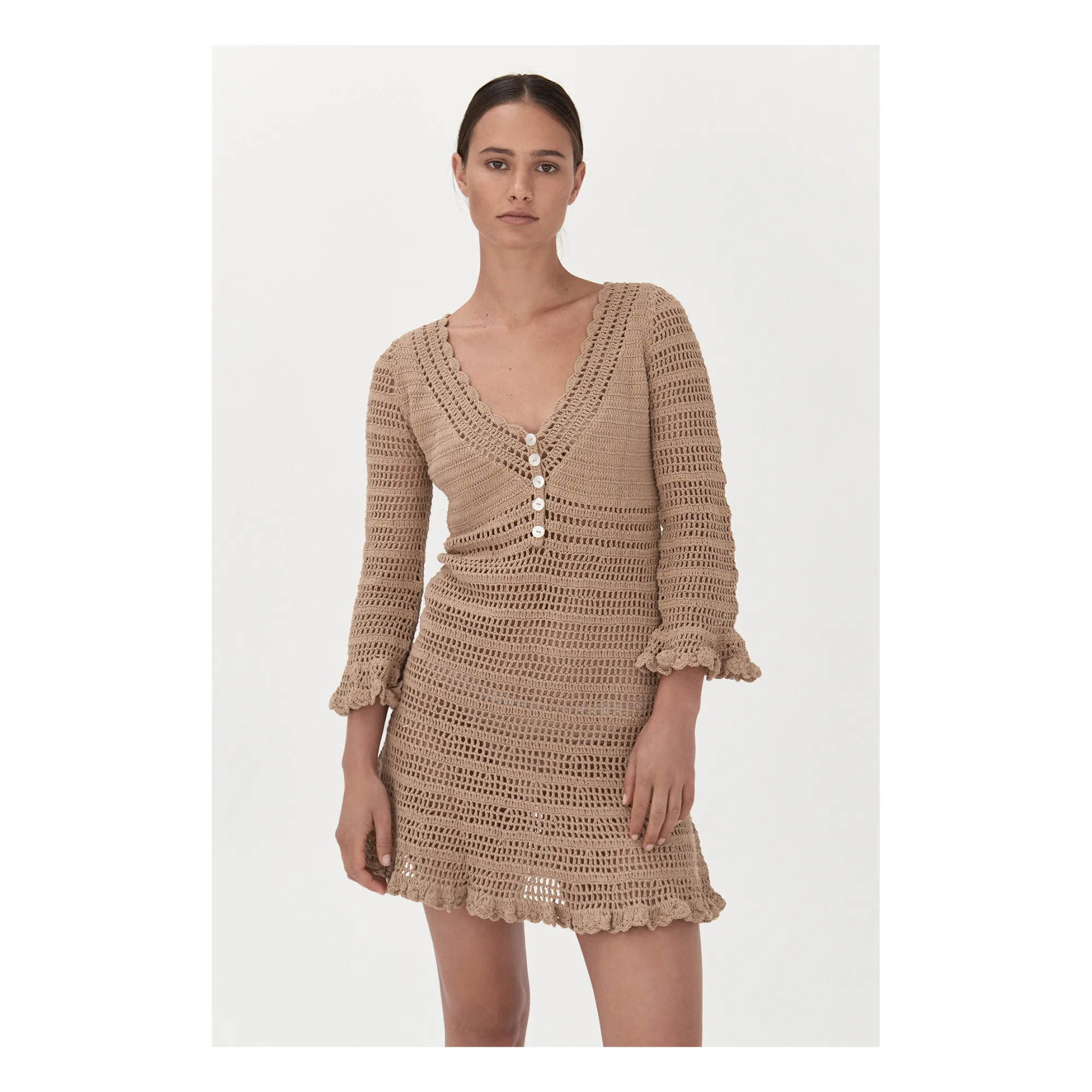 white christmas dresses CAN'T COVER ME UP CROCHET MINI DRESS – AKIRA main image 0