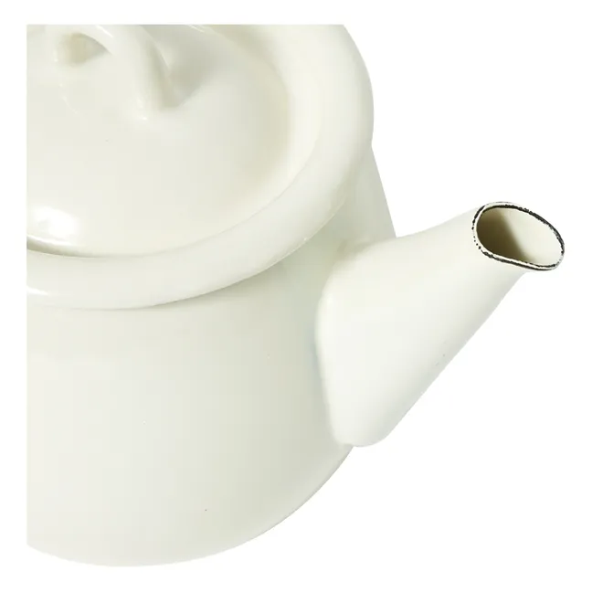 Enamel Teapot - 1L | Ivory