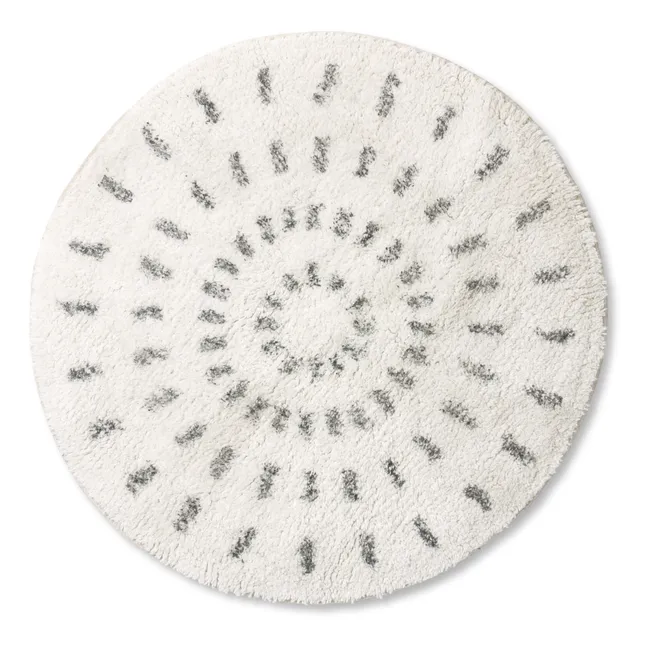 Runder Bad-Teppich aus Baumwolle | Seidenfarben