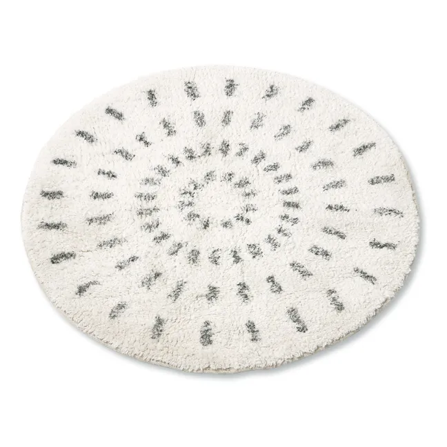 Runder Bad-Teppich aus Baumwolle | Seidenfarben