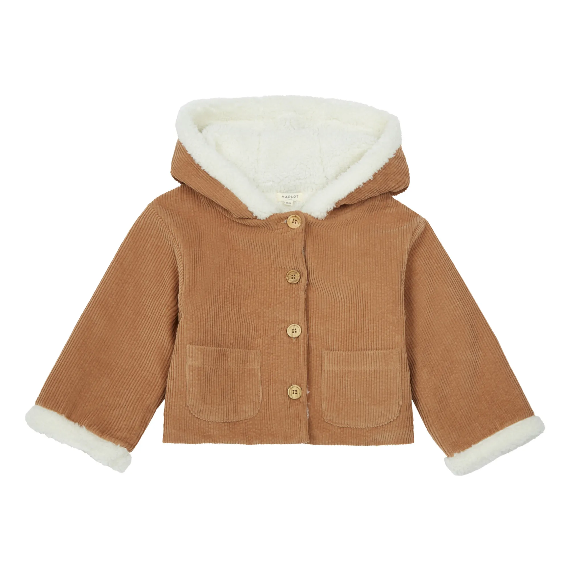 Marlot Paris Dusty Pink Andrea Sherpa-Lined Corduroy Coat