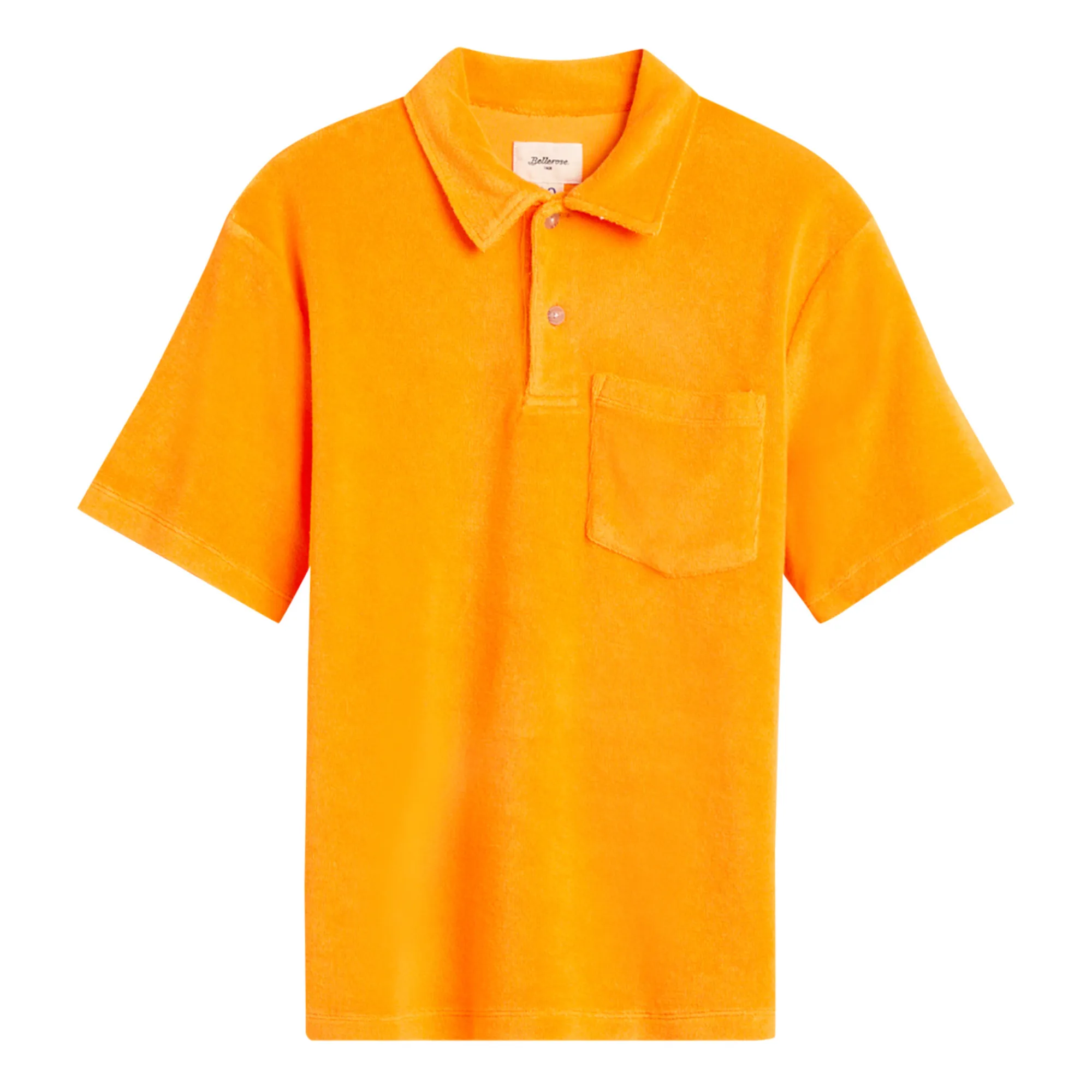 Bellerose Orange Clim Terry Cloth Polo Shirt