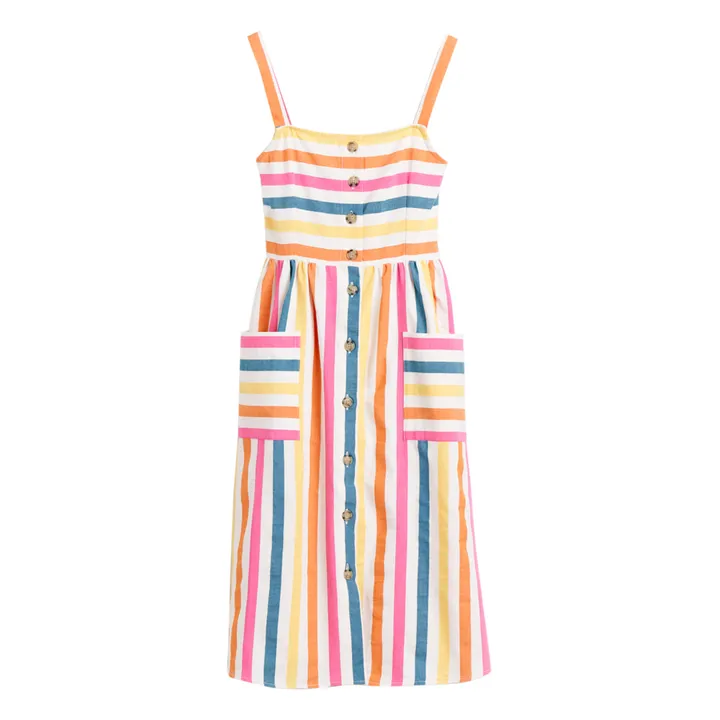 Axelle Striped Dress | Yellow- Product image n°0