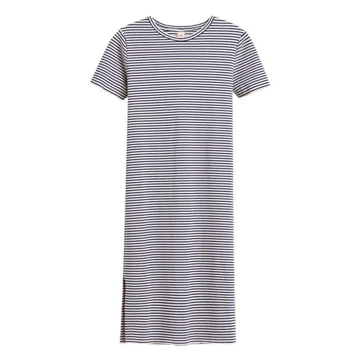 Cath Striped Dress | White- Product image n°0