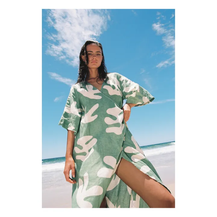 Flora Linen Dress | Green- Product image n°2