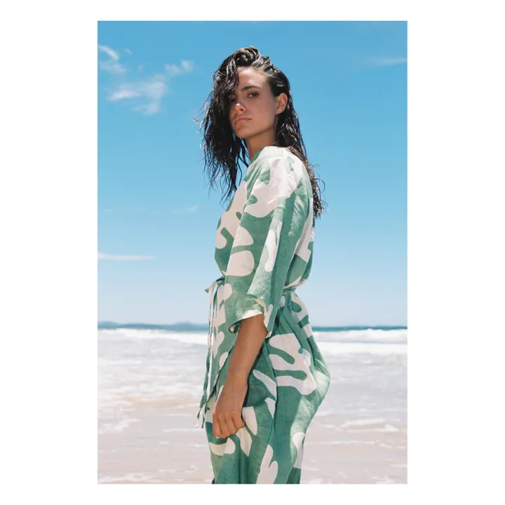 Flora Linen Dress | Green- Product image n°3