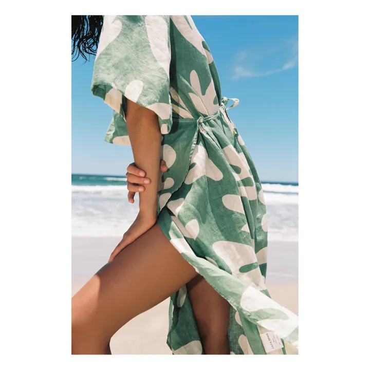 Flora Linen Dress | Green- Product image n°4