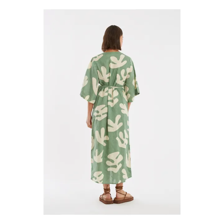 Flora Linen Dress | Green- Product image n°7