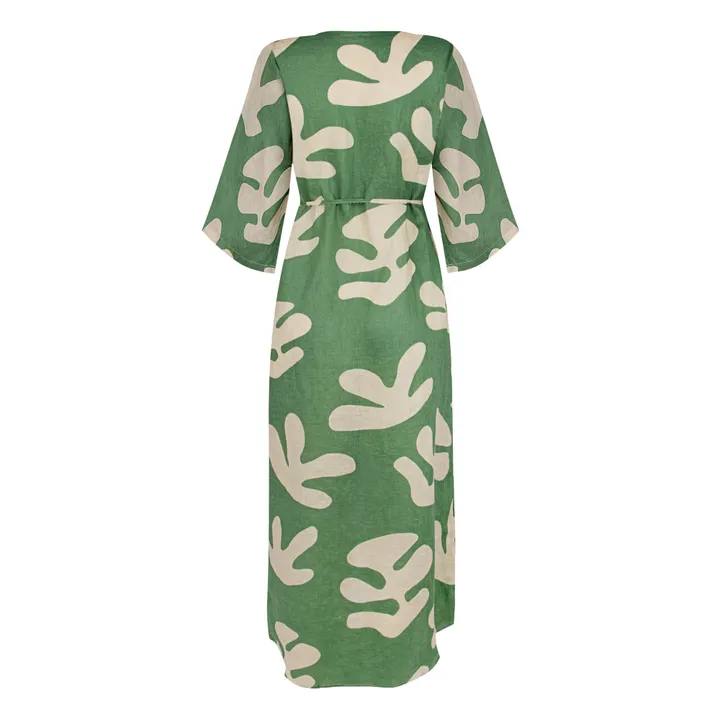 Flora Linen Dress | Green- Product image n°8