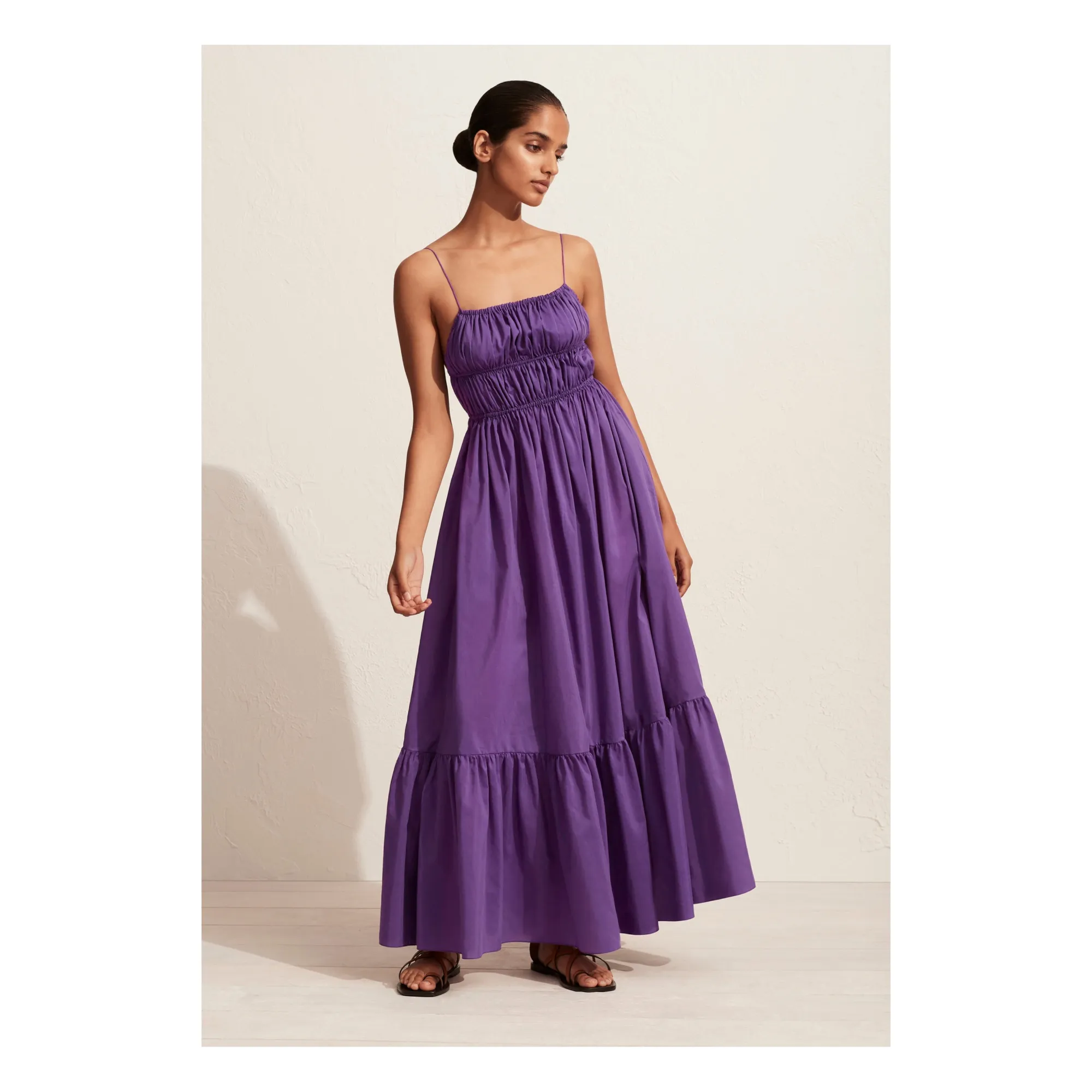 matteau purple dress Matteau - Shirred Cami Dress - Purple