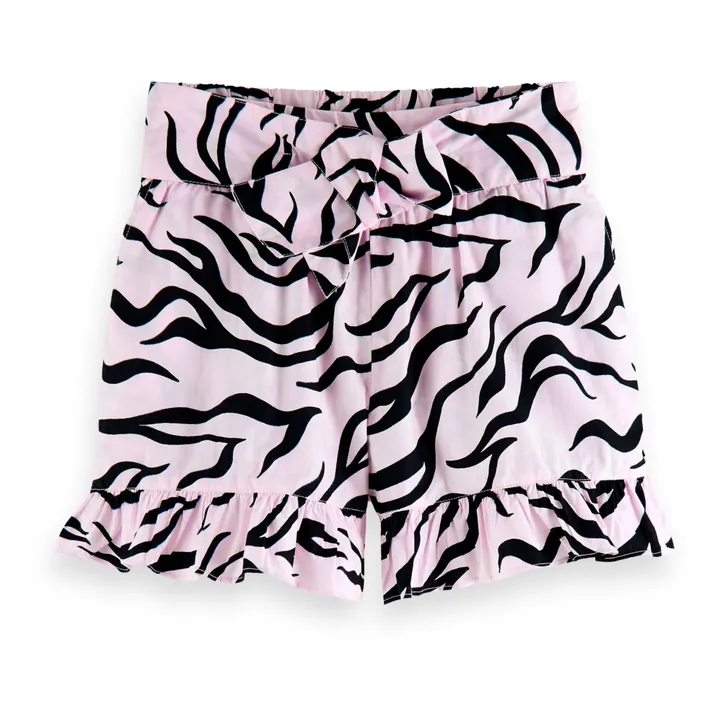Pantalón corto de algodón orgánico Cebra | Rosa- Imagen del producto n°0