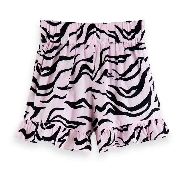 Pantalón corto de algodón orgánico Cebra | Rosa- Imagen del producto n°1