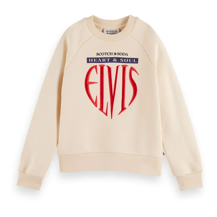 Scotch & Soda x Elvis Collaboration - Sweatshirt | Beige- Product image n°0