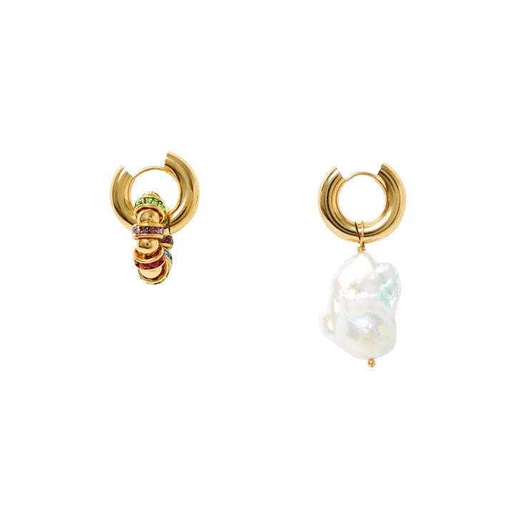 Mismatching Pearl and Sparkle Earrings | Multicoloured- Product image n°0