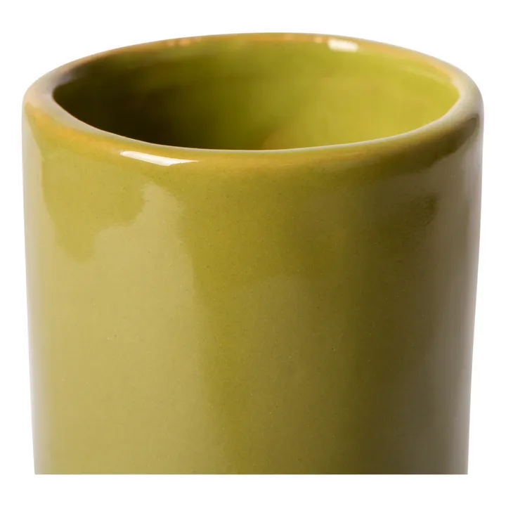 Vase Twisted en céramique | Vert olive- Image produit n°2