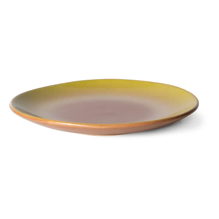 70s Eclipse Plates - Set of 2 | Apricot - Yellow- Product image n°1