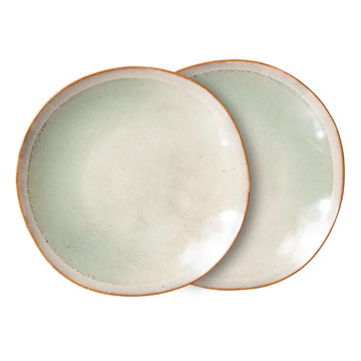 Assiette 70's Mist - Set de 2 | Gris nuage- Image produit n°0