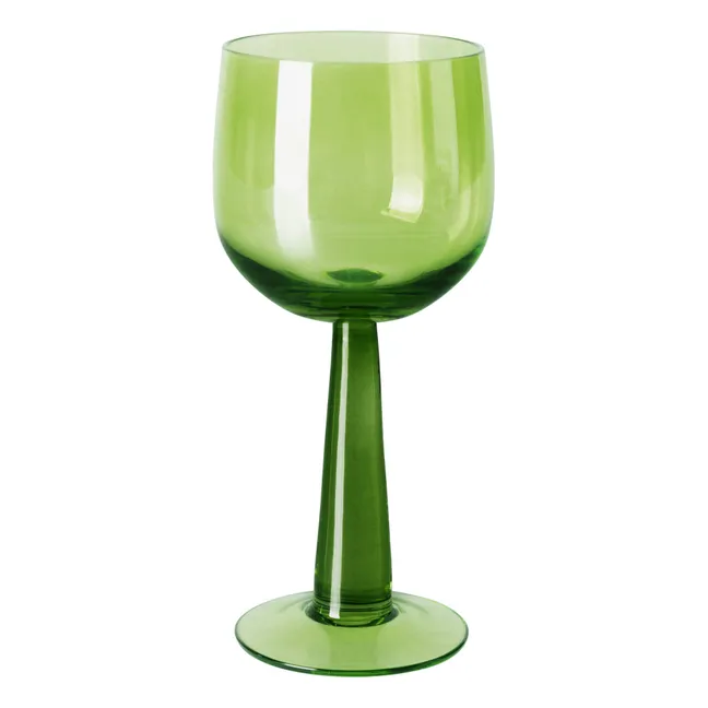 Copa de vino The emeralds - Set de 4 | Verde amarillo
