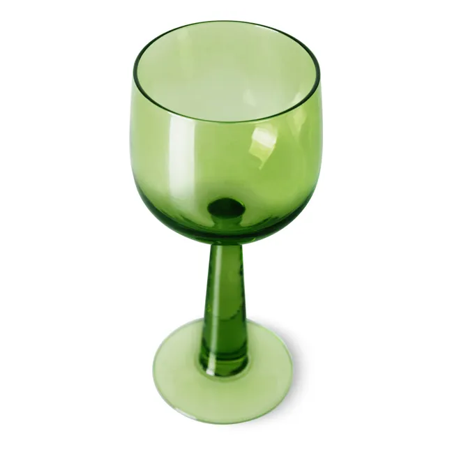 Bicchiere da vino The emeralds - Set di 4 | Verde giallo