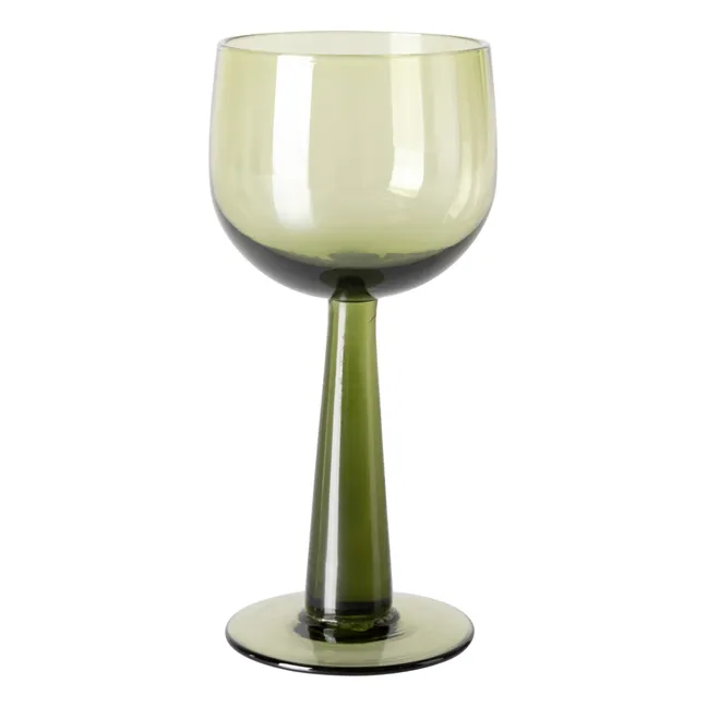 Verre à vin The emeralds - Set de 4 | Vert olive