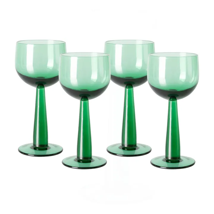 Verre à vin The emeralds - Set de 4 | Vert- Image produit n°0