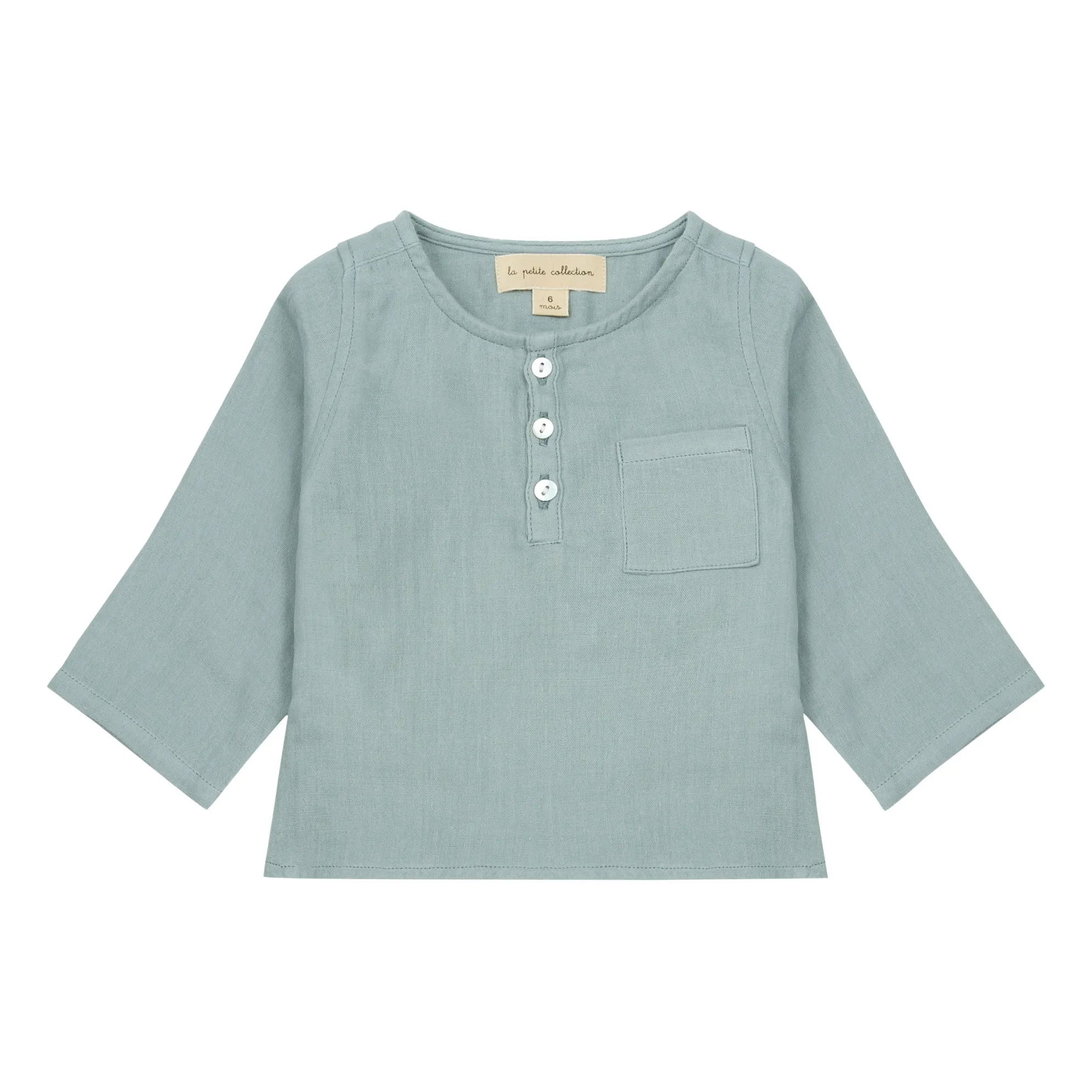 La Petite Collection Blue Green X Smallable - Cotton Muslin Kurta Shirt - Exclusive