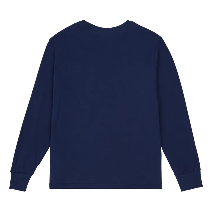 T-shirt Manches Longues Coton Bio | Bleu marine- Image produit n°2