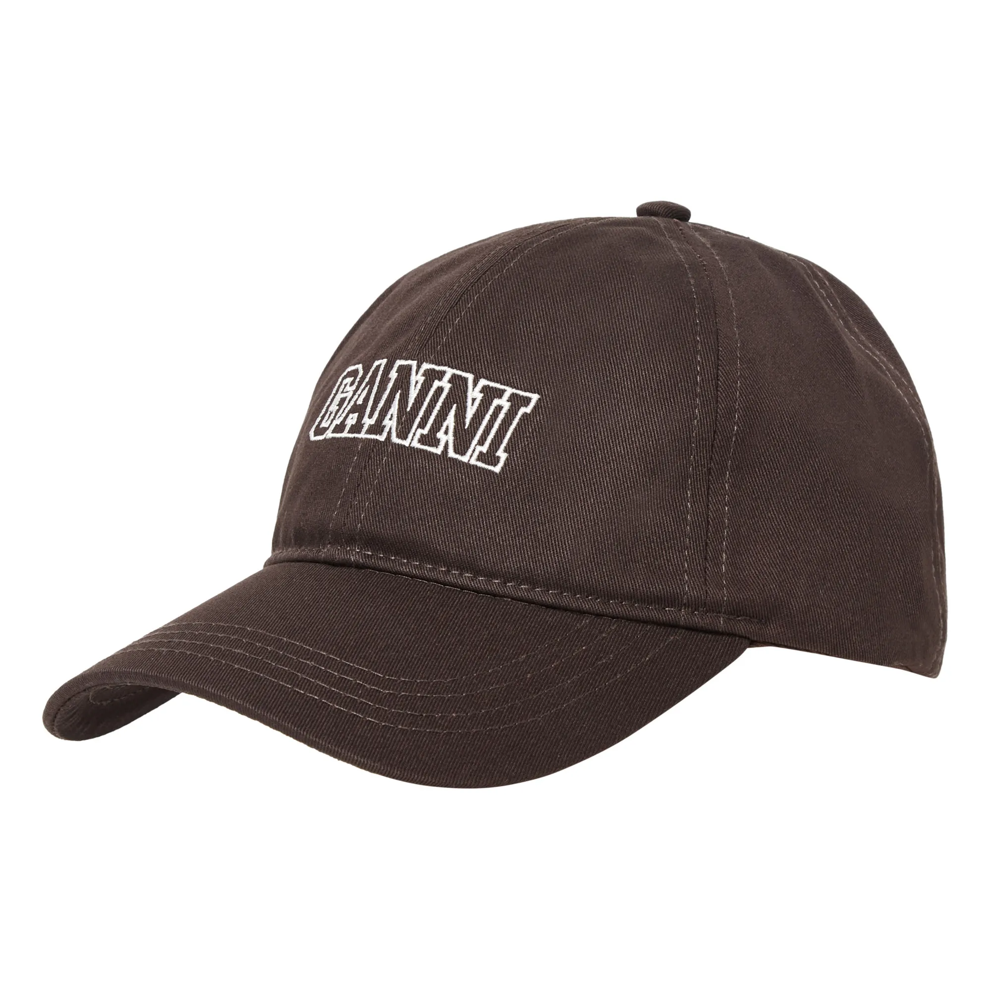 Ganni Software Heavy Cotton Cap in Petrified Oak | REVOLVE