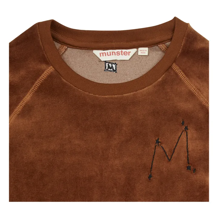 Sierra Velour Sweatshirt | Brown- Product image n°1