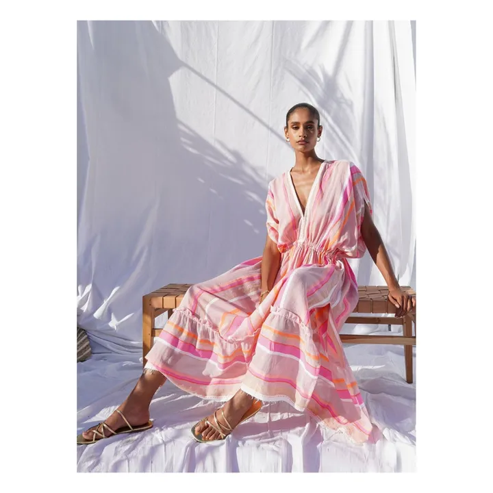 Kleid Plunge Neck Jikirti | Rosa- Produktbild Nr. 1