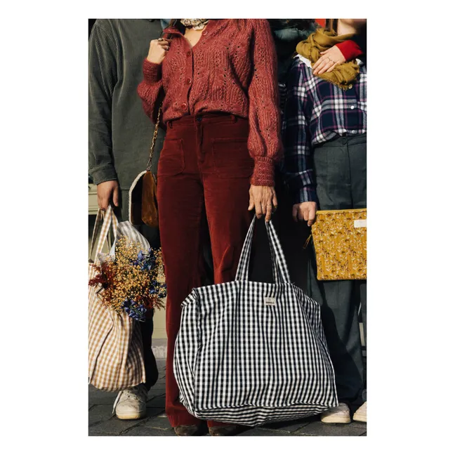 Tasche week-end Vichy | Schwarz