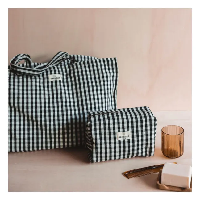 Tasche week-end Vichy | Schwarz