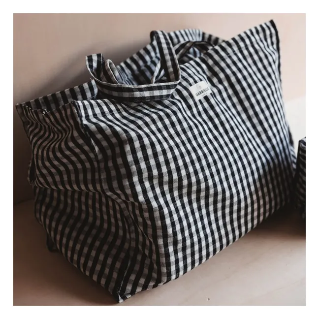 Tasche week-end Vichy | Schwarz