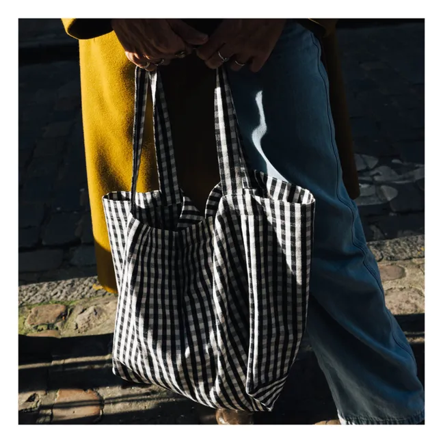 Tasche week-end Vichy | Schwarz