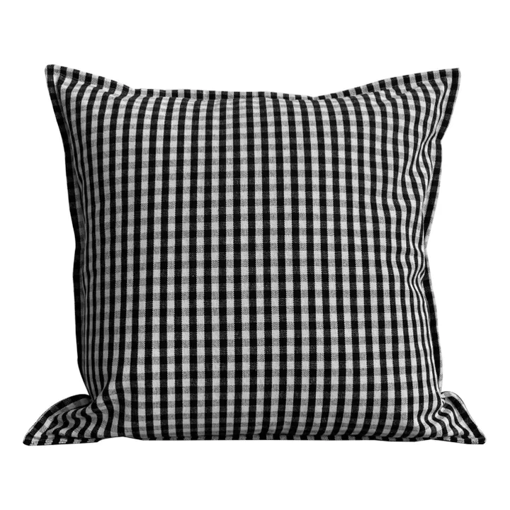 Havana Gingham Cushion | Black- Product image n°0