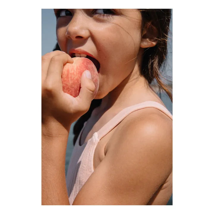Organic Cotton Ribbed Swimsuit | Peach- Product image n°3