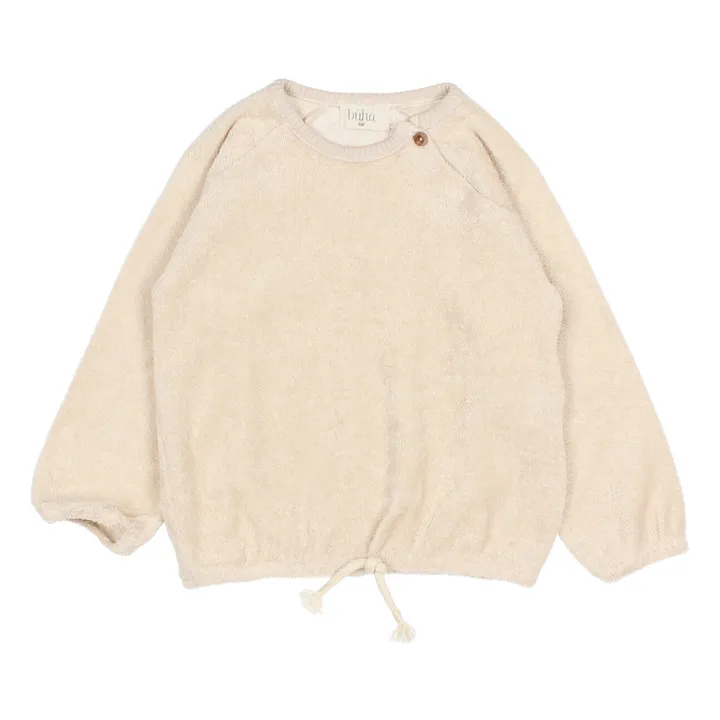 Sweatshirt Frottee Bio-Baumwolle | Beige- Produktbild Nr. 0
