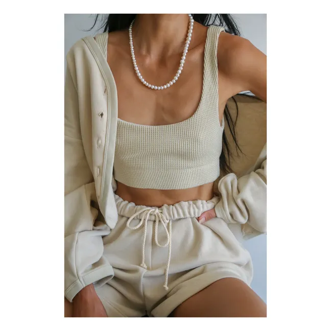 Eco-Fleece Organic Cotton Shorts | Cream