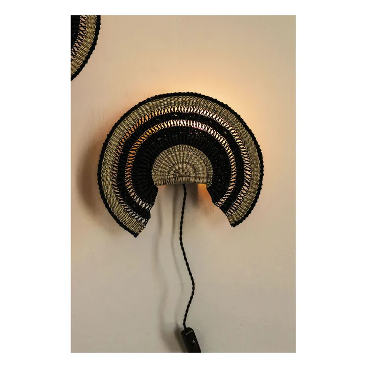 Lámpara de pared tejida a mano Admirador | Azul Marino- Imagen del producto n°1