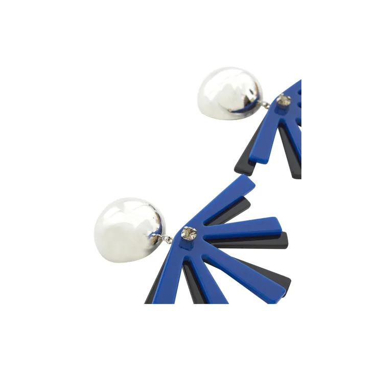 Orecchini a ventaglio Susa | Blu reale- Immagine del prodotto n°3
