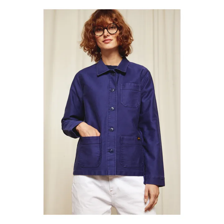 Le Mont Saint Michel Veste de Travail Genuine Bleu Smallable