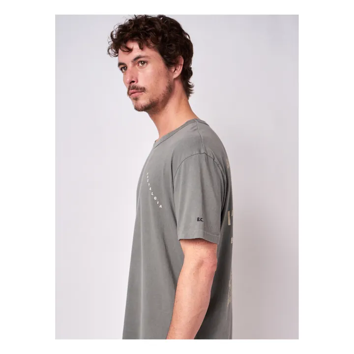 Camiseta oversize de algodón orgánico Nostalgia Poet - Colección Adulto  | Gris- Imagen del producto n°4