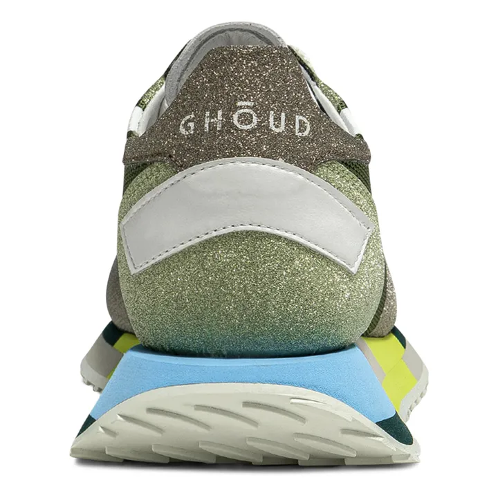 Star Low-Top Glitter Mesh Sneakers | Olive green- Product image n°3