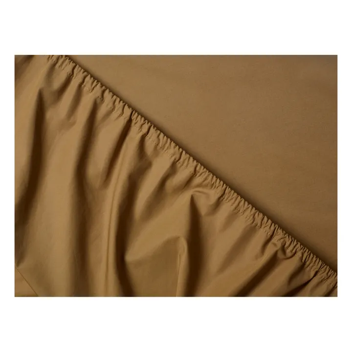 Organic Percale Fitted Sheet | Khaki- Product image n°1