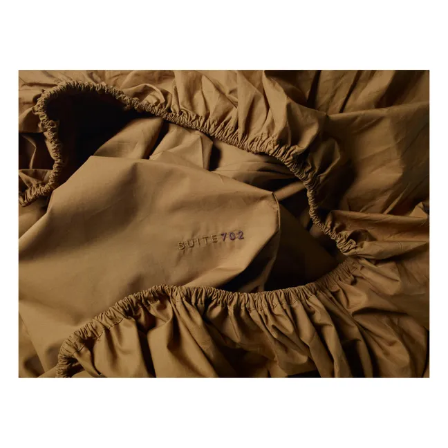 Drap-housse en percale organique | Khaki