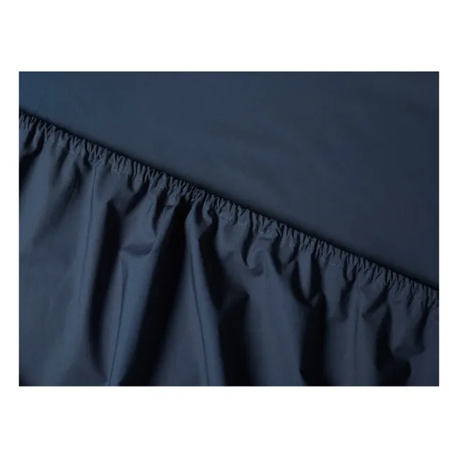 Sábana bajera de percal orgánico | Azul Marino