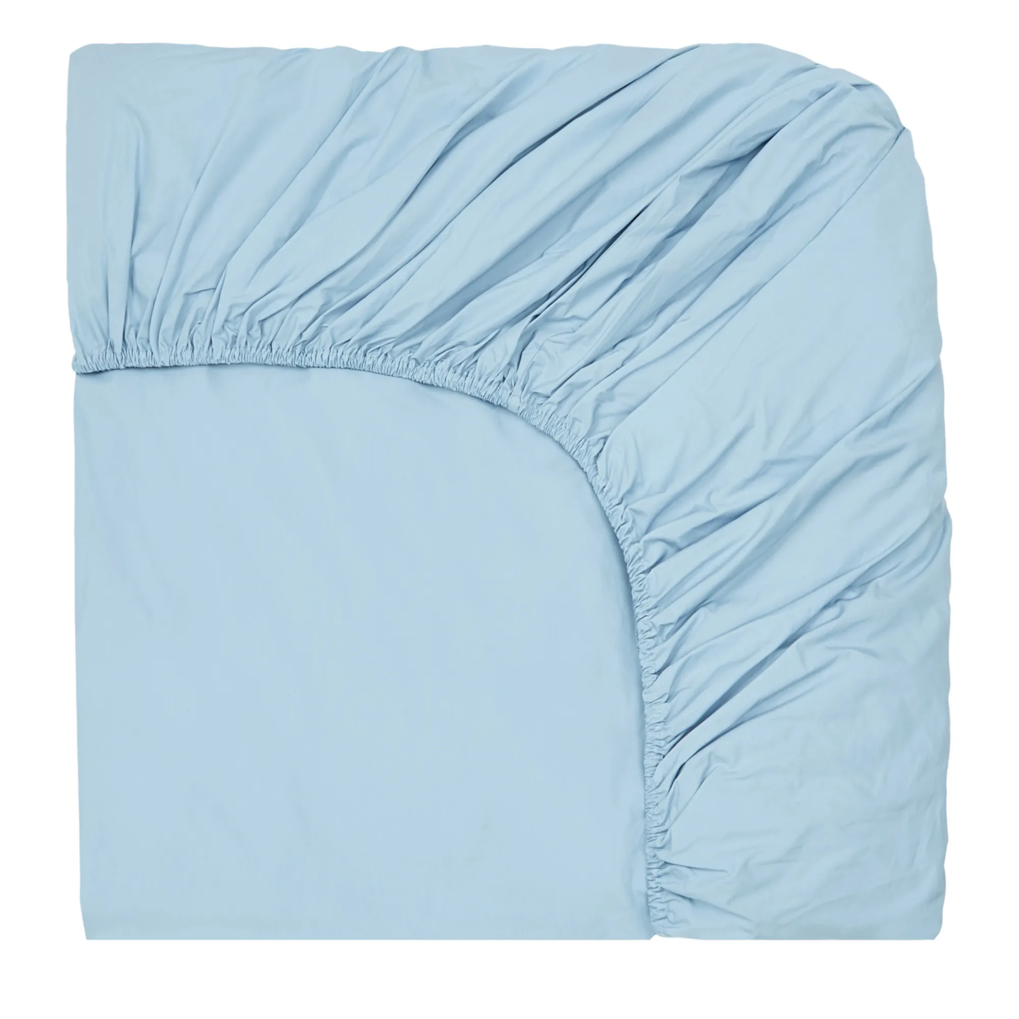 Suite 702 Light Blue Organic Percale Fitted Sheet