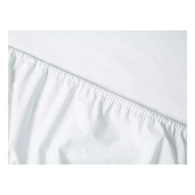 Drap-housse en percale organique | Blanc