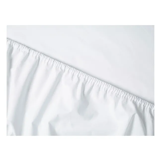 Organic Percale Fitted Sheet | White