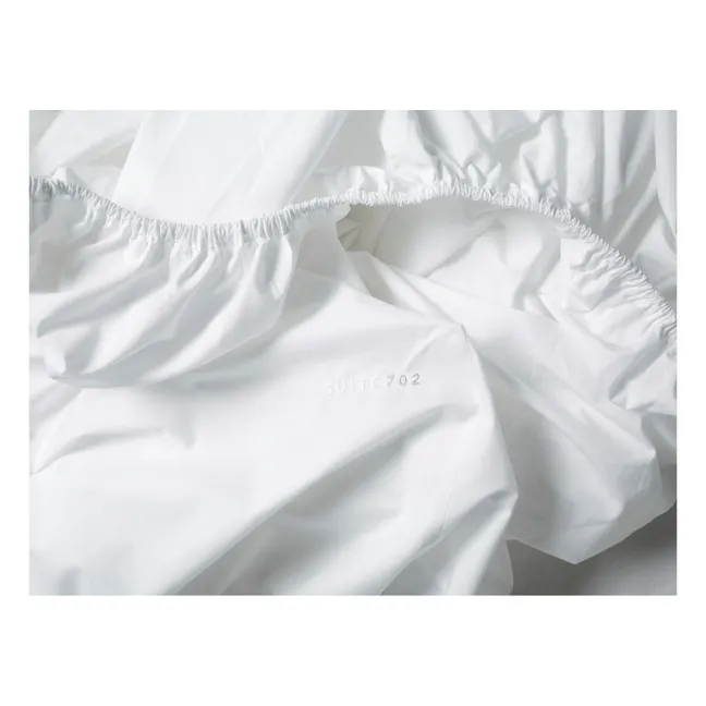 Drap-housse en percale organique | Blanc